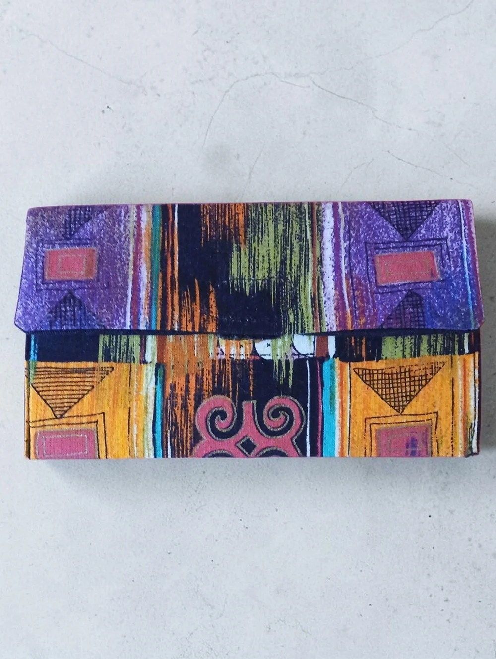 NEW Handmade Bold Colorful Geometric African Print Wallet